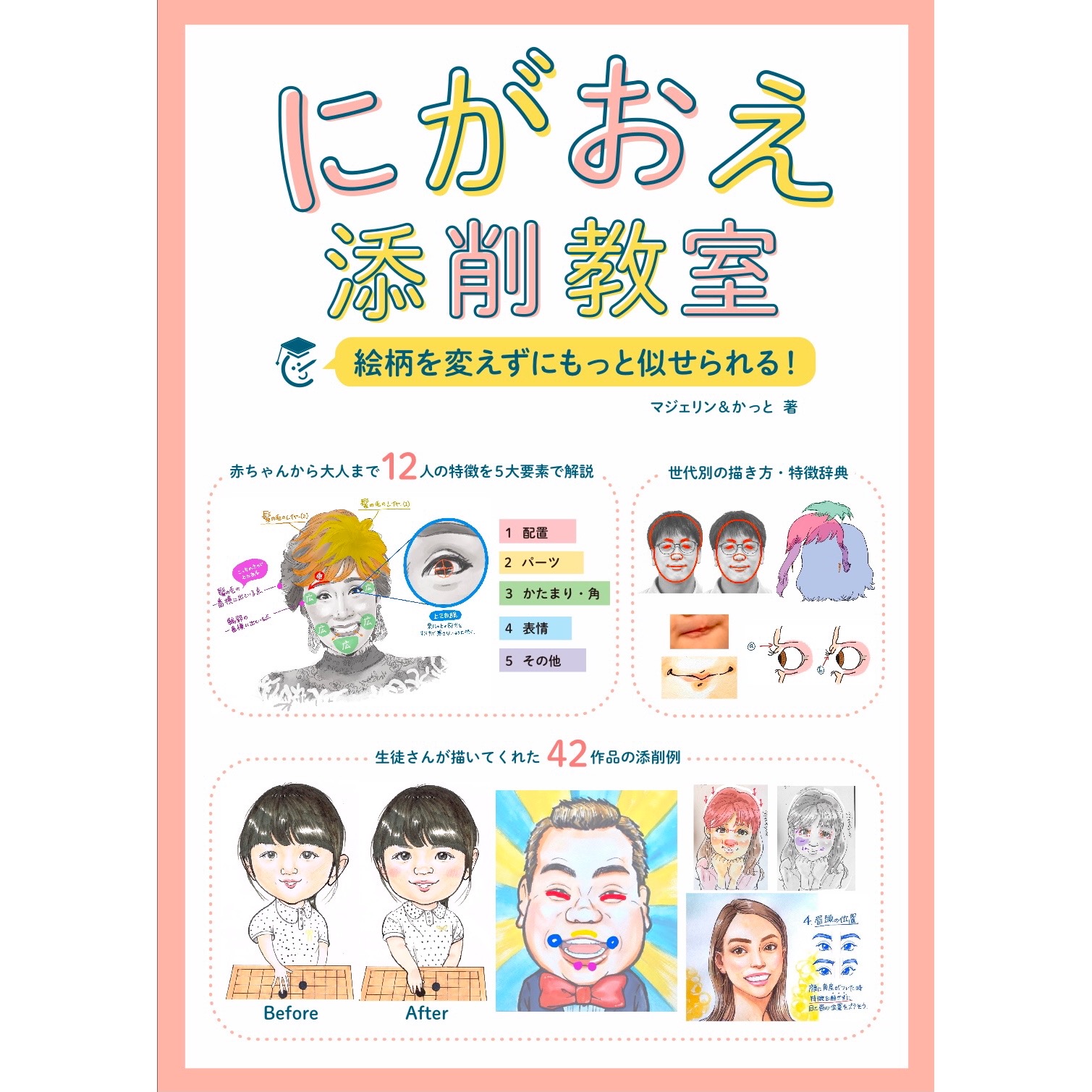 『にがおえ添削教室　絵柄を変えずにもっと似せられる』Amazonで発売中