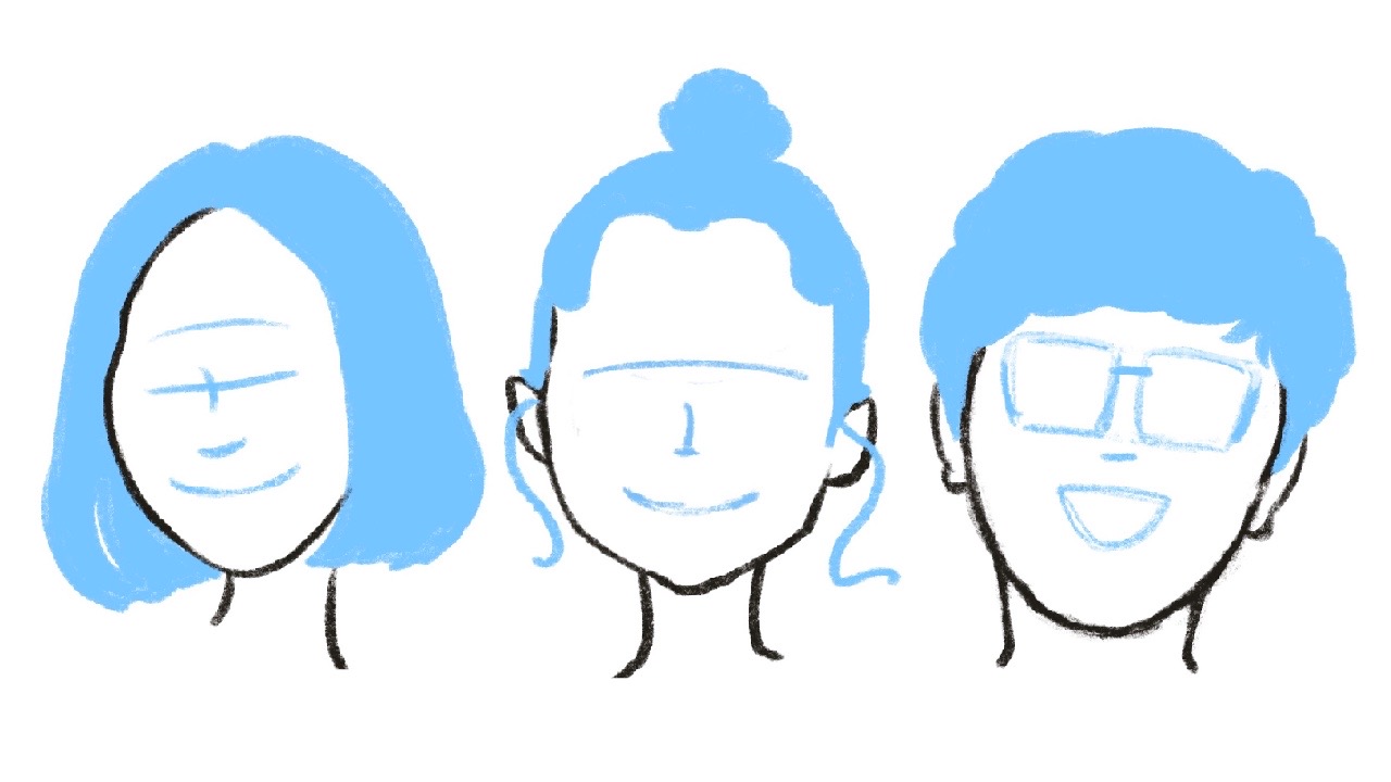 【髪の毛の描き方】まずはシルエットを捉えよう