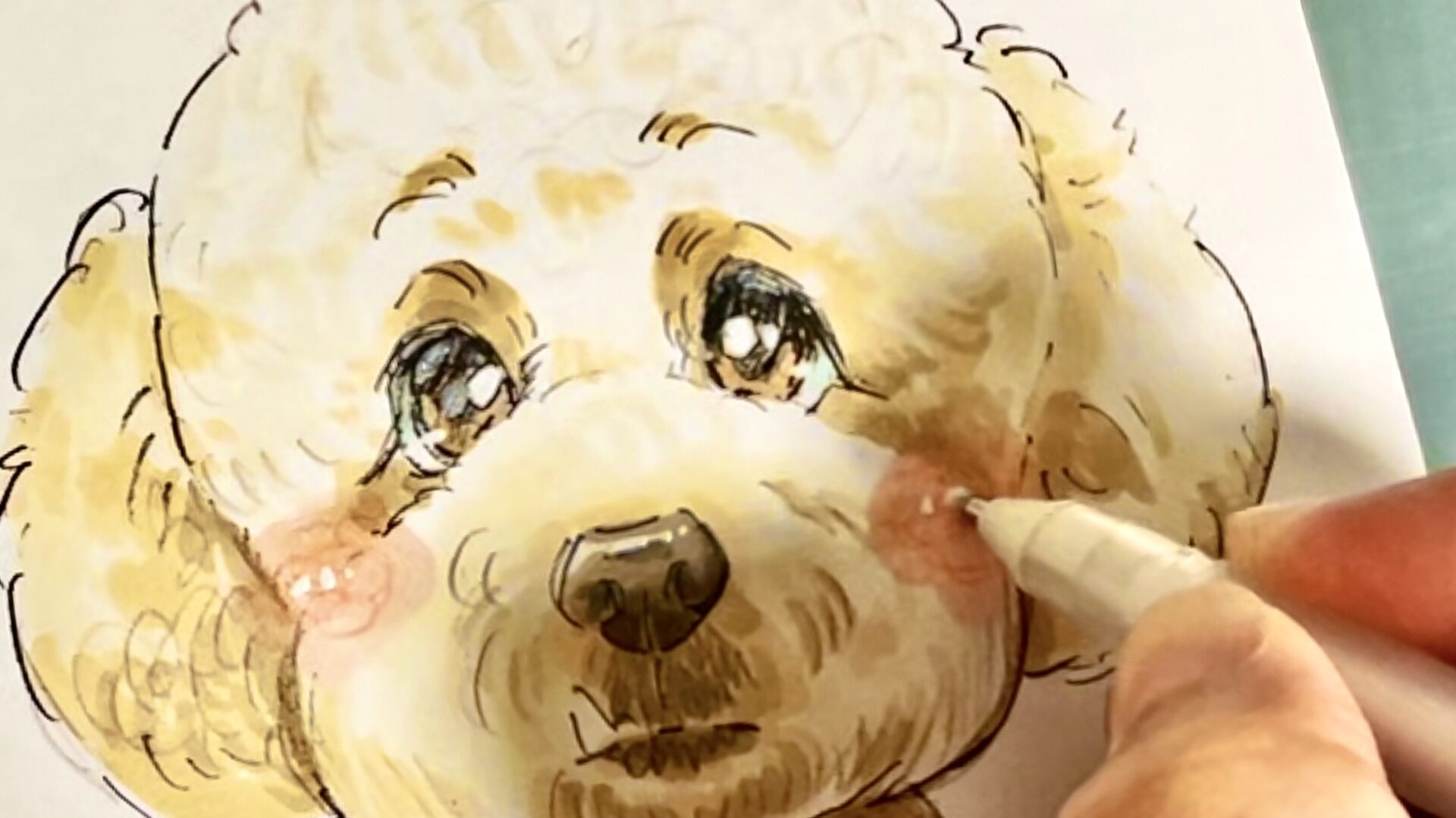 【ドリル作例】犬１／コピック