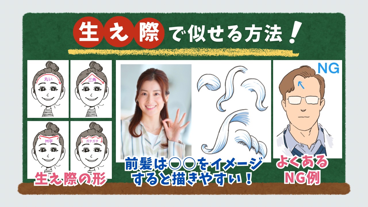【生え際】で似せる方法